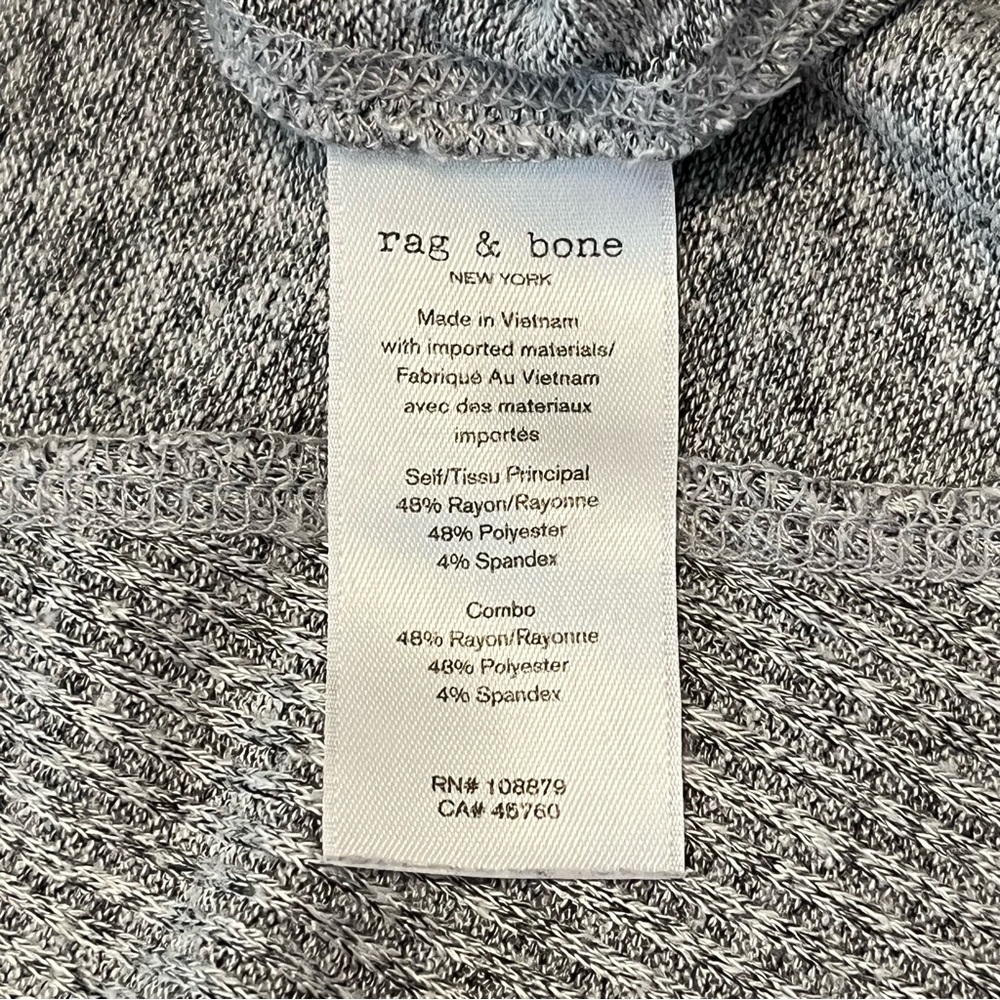 Rag & Bone Jean Women's Grey Ribbed Knitted Long Sleeve Pullover Top Size S/P - Picture 3 of 8